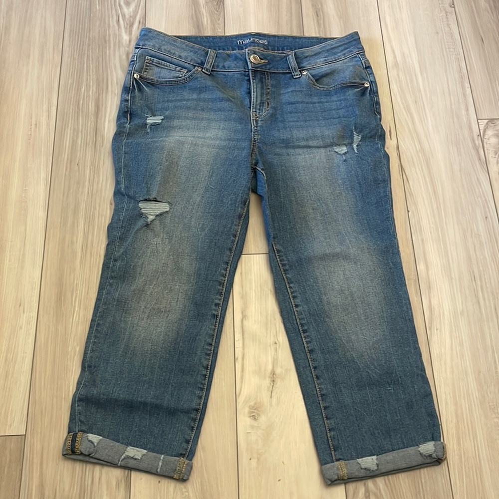 Maurice’s Blue jean capris